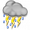 Parcialmente nuboso con probabilidad de tormentas