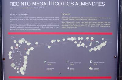 Plano del conjunto megalítico dos Almendros
