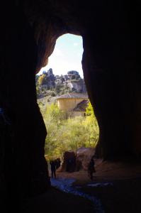 Entrada a la Cueva de San Bartolomé desde el interior