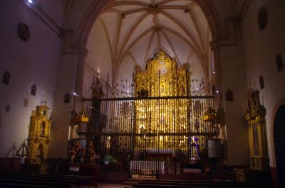 Interior de la Colegiata e Medinaceli, donde se encuentra el Cristo del mismo nombre