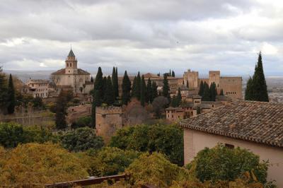 Edificios de la Alhambra desde el Generalife