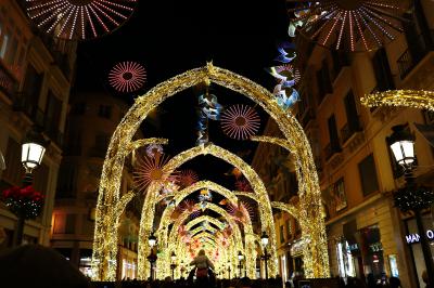 Calle Larios con espectacular decoración navideña
