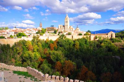 Panorámica de Segovia desde los jardines del Alcázar de Segovia
