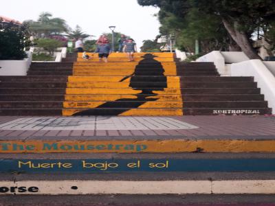 Escaleras dedicadas al cine al mirador La Paz
