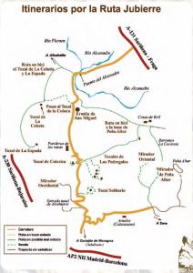 Plano de la Ruta Jubierre en Monegros