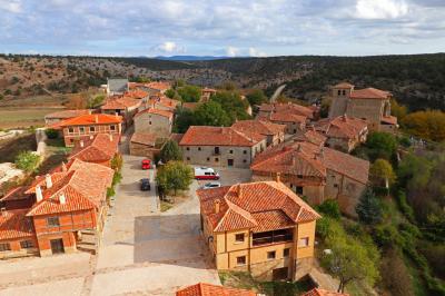 El pueblo de Calatañazor desde lo alto de la torre del homenaje del Castillo