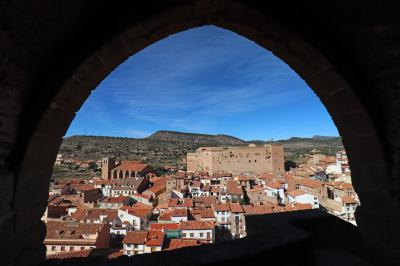 Panorámica de Mora de Rubielos desde una torre de la muralla