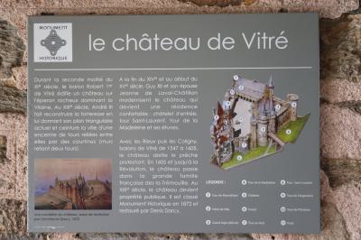 Panel informativo del castillo de Vitré