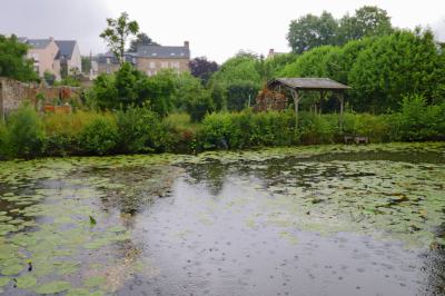 Lluvia de primavera en el río Le Vilaine en Vitré