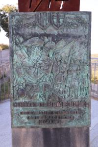 Placa en el memorial de la batalla de 1714 de la Batalla de Talamanca