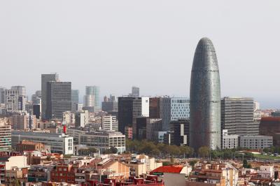 Panorámica de una parte de Barcelona desde una de las torres