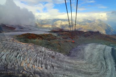 Lengua glaciar en el Matterhorn 