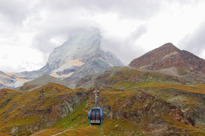 Panorámica con el Matterhorn al fondo desde la estación intermedia de Trockener Steg