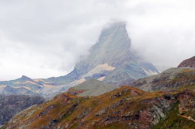 Panorámica con el Matterhorn al fondo desde la estación intermedia de Trockener Steg