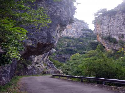Estrecha carretera de acceso a San Urbez
