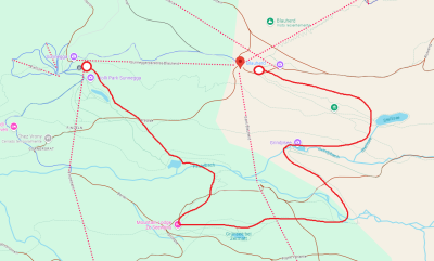 Ruta 5 lagos desde la estación de Blauherd a la estación de Sunnegga en descenso