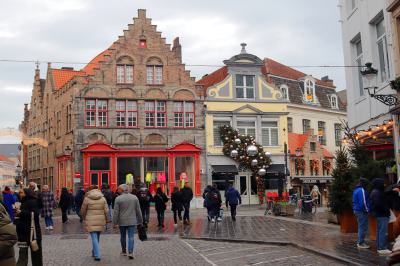 Cruce de calles en Brujas