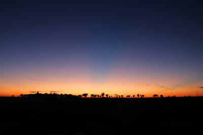 Skyline al atardecer próximo a Tiedra