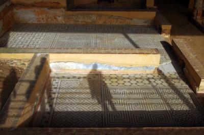 Mosaicos en la casa del Mitreo