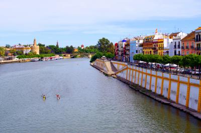 Panorámica sobre las orillas del Guadalquivir