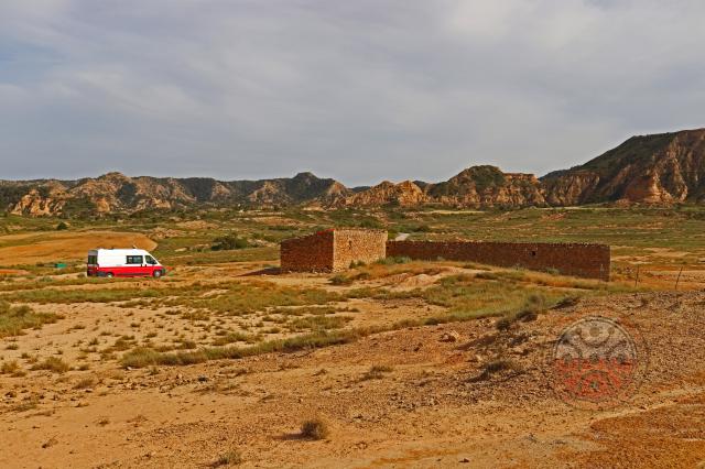 Desierto de Monegros: Zona de las parideras de vacas en la ruta Jubierre